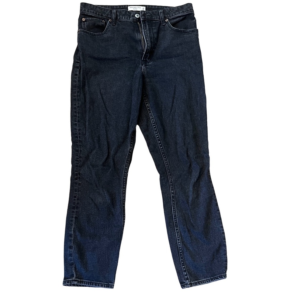 Abercrombie & Fitch Skinny High Rise Curve Love Jeans in Washed Black